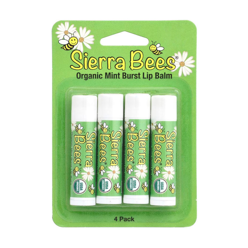 Набір бальзамів для губ Sierra Bees М'ята, 4*4.25 г